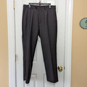 J Crew 100% summer weight wool dress pant charcoal gray sz 34 x 34